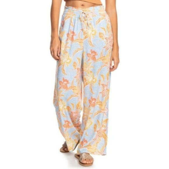 Roxy BNWT Inside Rhythm Womens Wide Leg Floral Pants Size XS